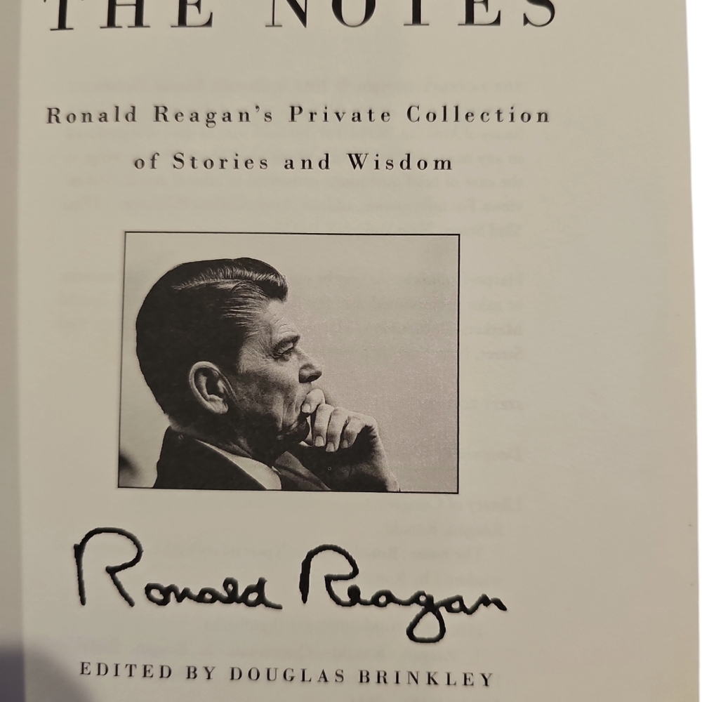 President Ronald Reagan Vintage First Edition The Notes Stories and Wisdom